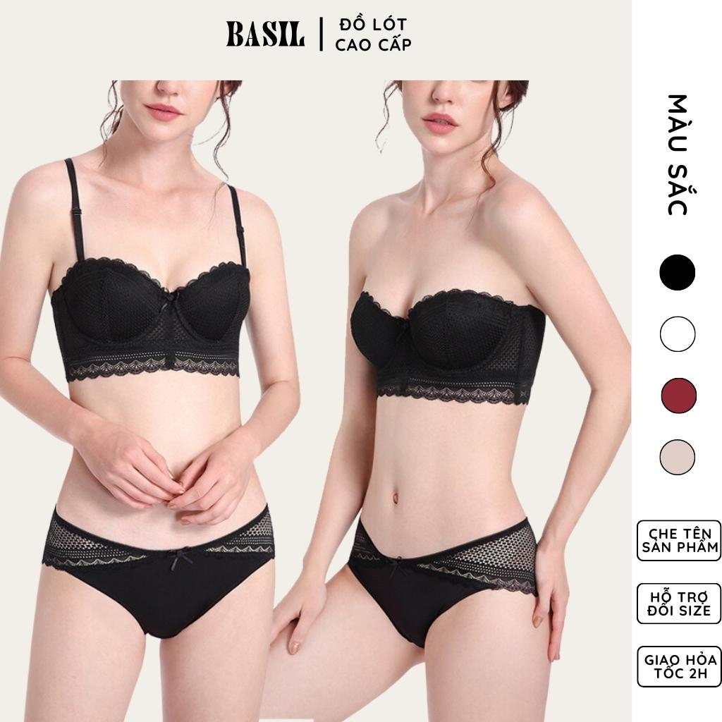 Bộ đồ lót BS Basil nữ có gọng ren mềm nâng ngực đệm vừa