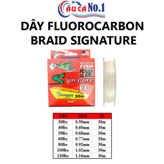 Dây làm leader câu cá fluorocarbon braid signature