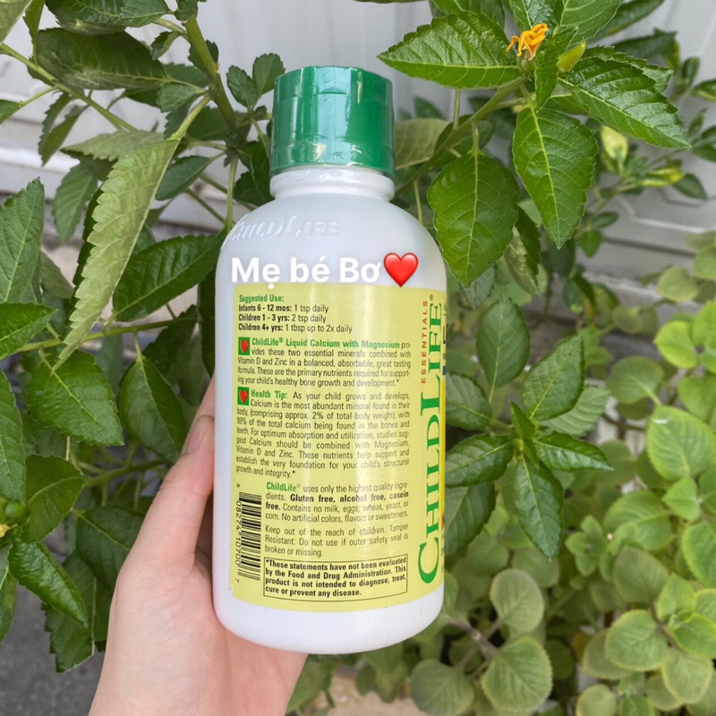 Siro Canxi Childlife Mỹ 475ml cho bé, Liquid Calcium Childlife USA Mỹ