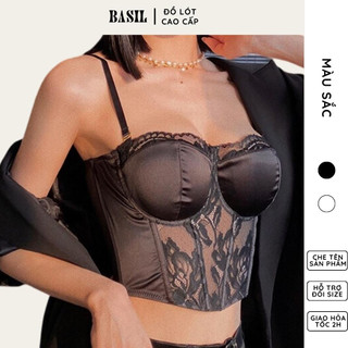 Áo lót conrset SS09 Basil nữ viền ren cổ điển đệm mỏng có gọng nâng ngực