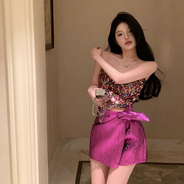 Áo quây áo ống croptop sequin kim sa lấp lánh chic ulzzang SAM SAM BOUTIQUE