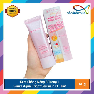 [ Mẫu mới ] Chống nắng dưỡng trắng da & che khuyết điểm Senka White Beauty Serum in CC 40g - Nhật Bản