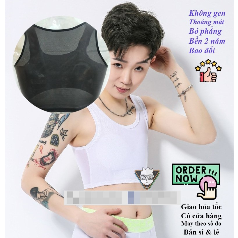 Áo nịt không gài, có gài, áo lưới thoáng mát Tomboy Transguy