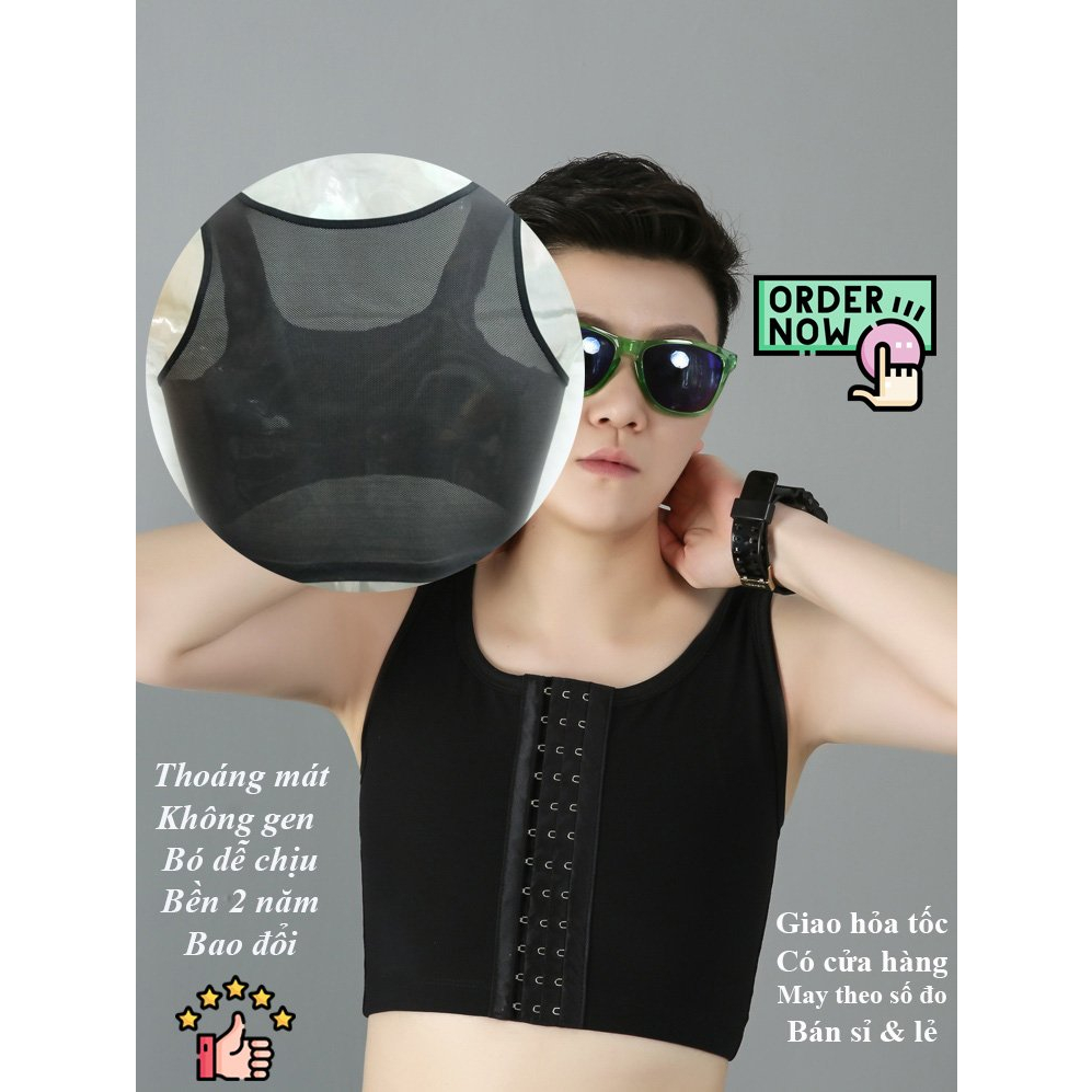 Áo nịt không gài, có gài, áo lưới thoáng mát Tomboy Transguy
