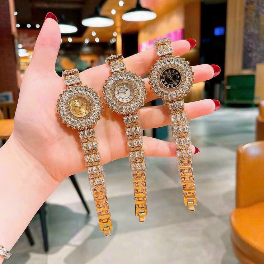 Đồng Hồ Nữ ROYAL _ CROW Full đá sang trọng, size 34mm, chống nước ,bảo hành 6 tháng, phối đa dạng trang phục dành nữ