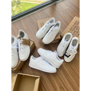 Giày sneaker unisex nike court vision low next nature all white màu trắng full (h3158 -100