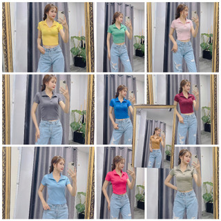 Áo thun cổ bẻ uniqlo