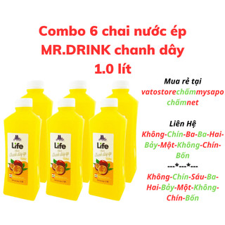 Combo 6 chai nước ép chanh dây mr.drink 1 lít / combo 3 chai nước ép chanh dây mr drink 1l