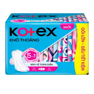 Băng Vệ Sinh KOTEX Khô Thoáng Siêu Mỏng Cánh 20 Miếng/Gói