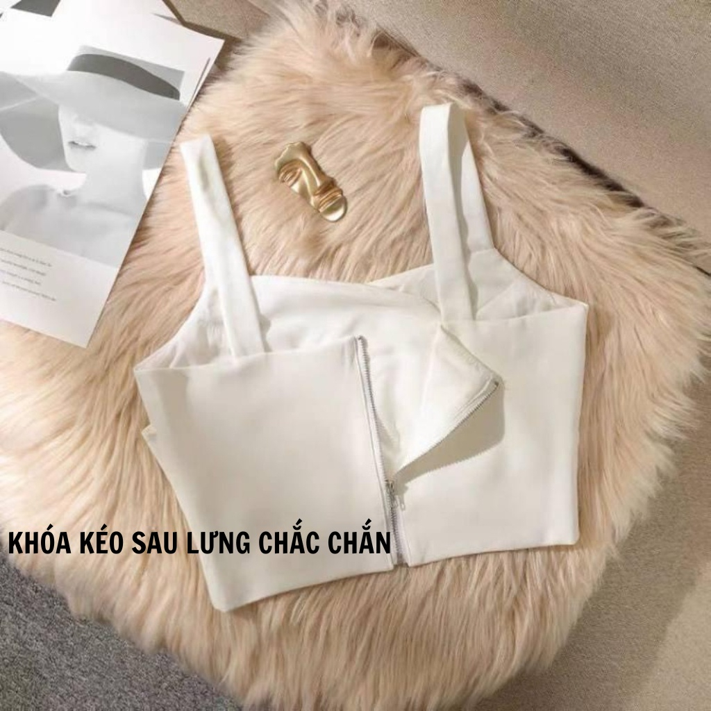 Áo Bra croptop nữ - Áo hai dây thiết kế bản to có sẵn đệm mút kiểu dáng croptop trẻ trung , tôn dáng cực xinh | BigBuy360 - bigbuy360.vn