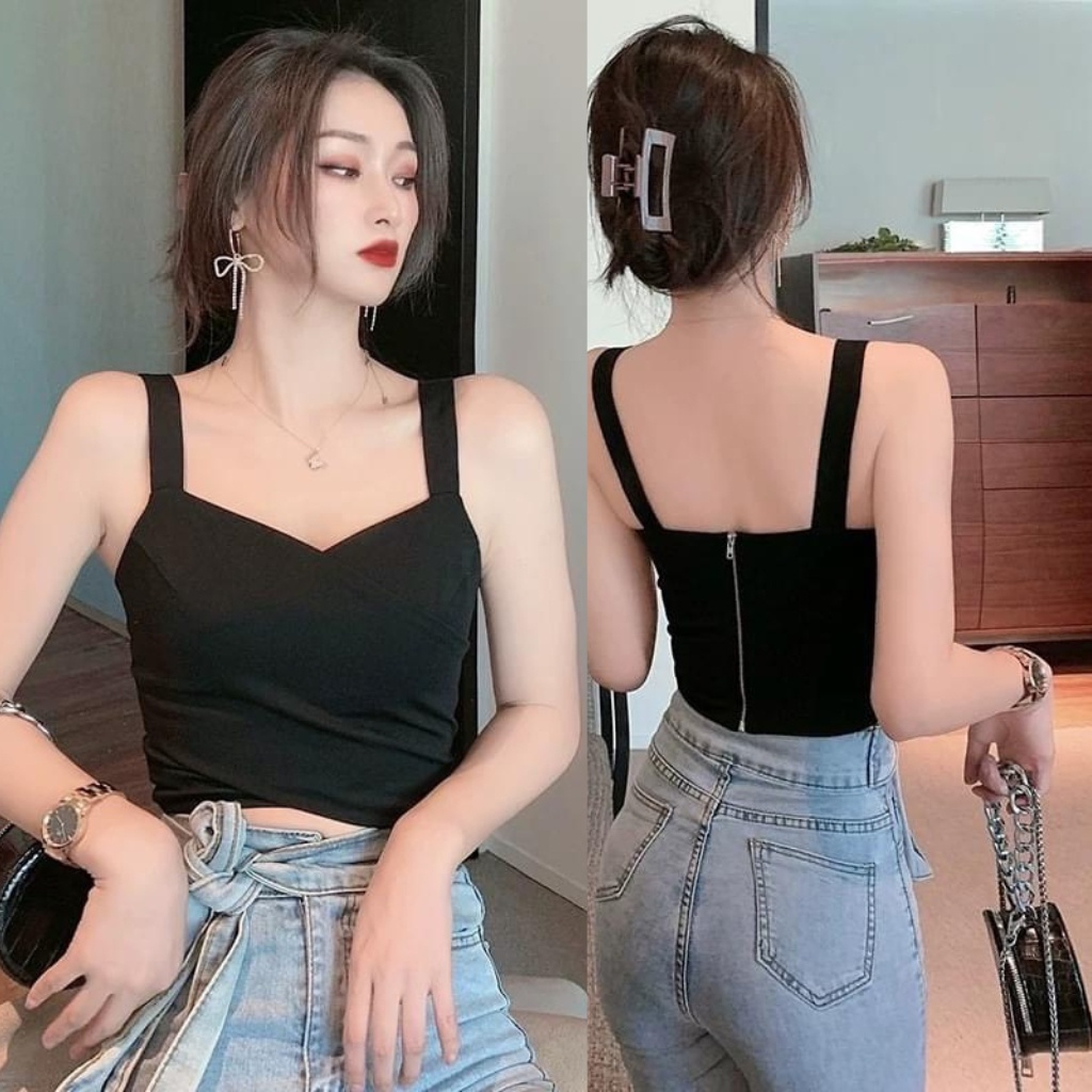 Áo Bra croptop nữ - Áo hai dây thiết kế bản to có sẵn đệm mút kiểu dáng croptop trẻ trung , tôn dáng cực xinh | BigBuy360 - bigbuy360.vn
