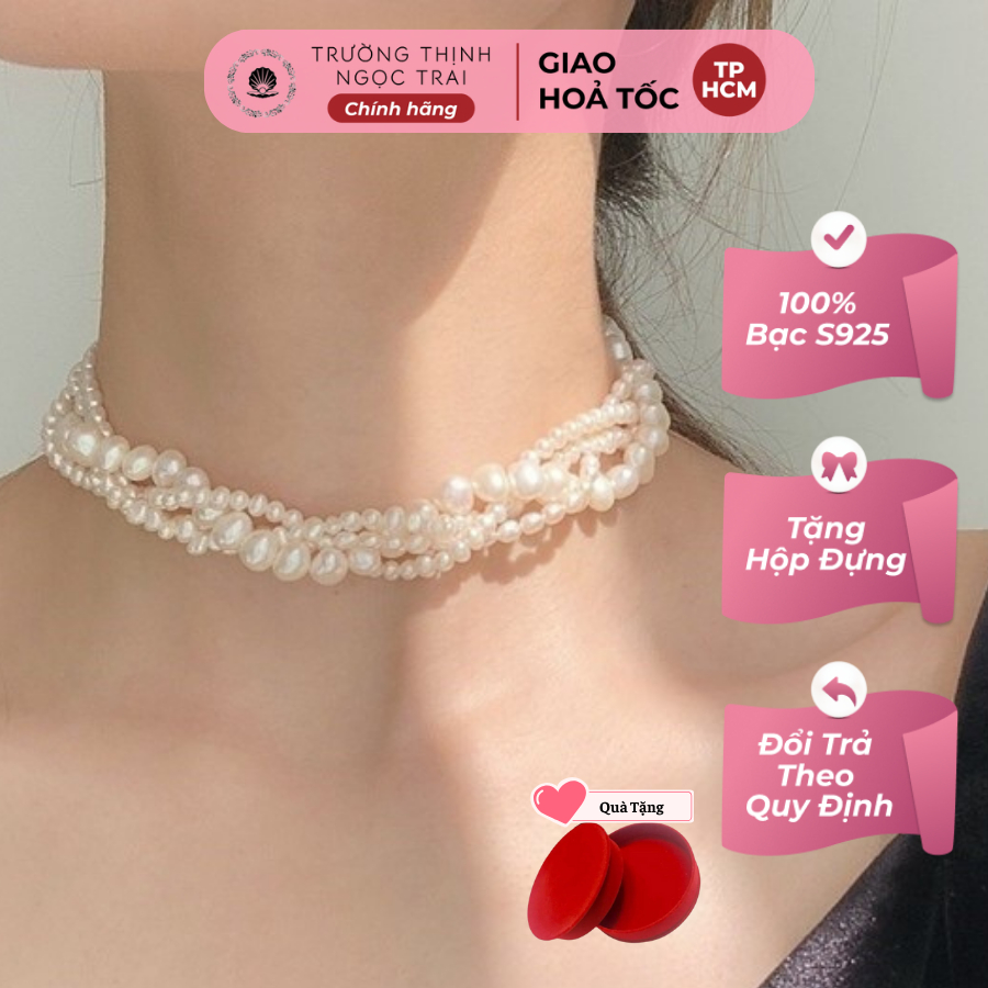 Dây Chuyền Ngọc Trai Choker Ôm Sát Cổ Sang Trọng, Thanh Lịch - Ngọc Trai Trường Thịnh