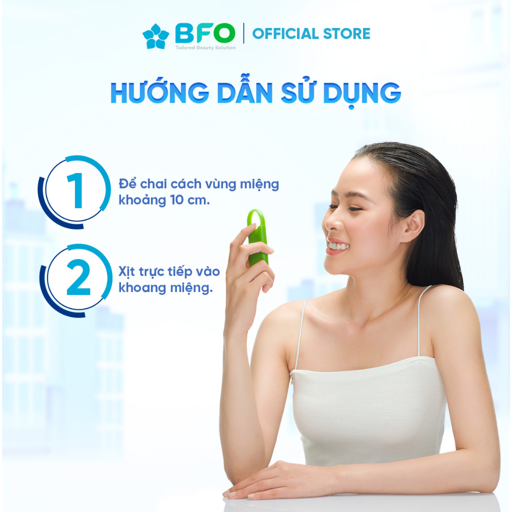 Xịt Thơm Miệng BFO Vị Đào Cho Hơi Thở Thơm Mát Dung Tích 10ml