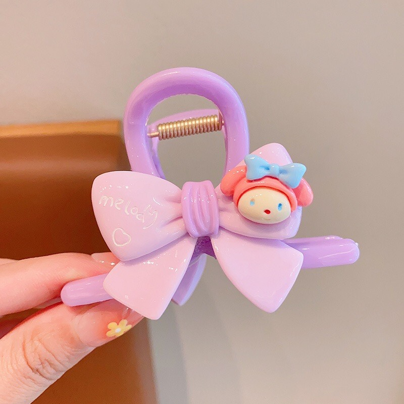 Kẹp Tóc Nơ Trái Tim Dễ Thương Cho Bé Gái- Kẹp Tóc Hình Cá Mập đinh charm