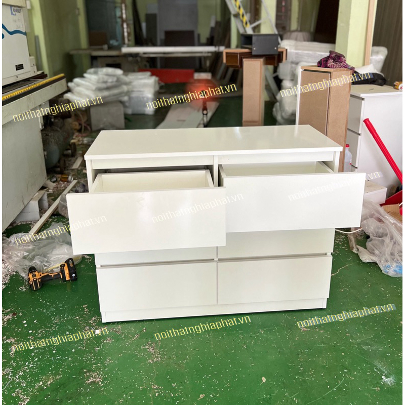 Tủ gỗ đa năng 6 ngăn kéo kích thước D100xR40xC80
