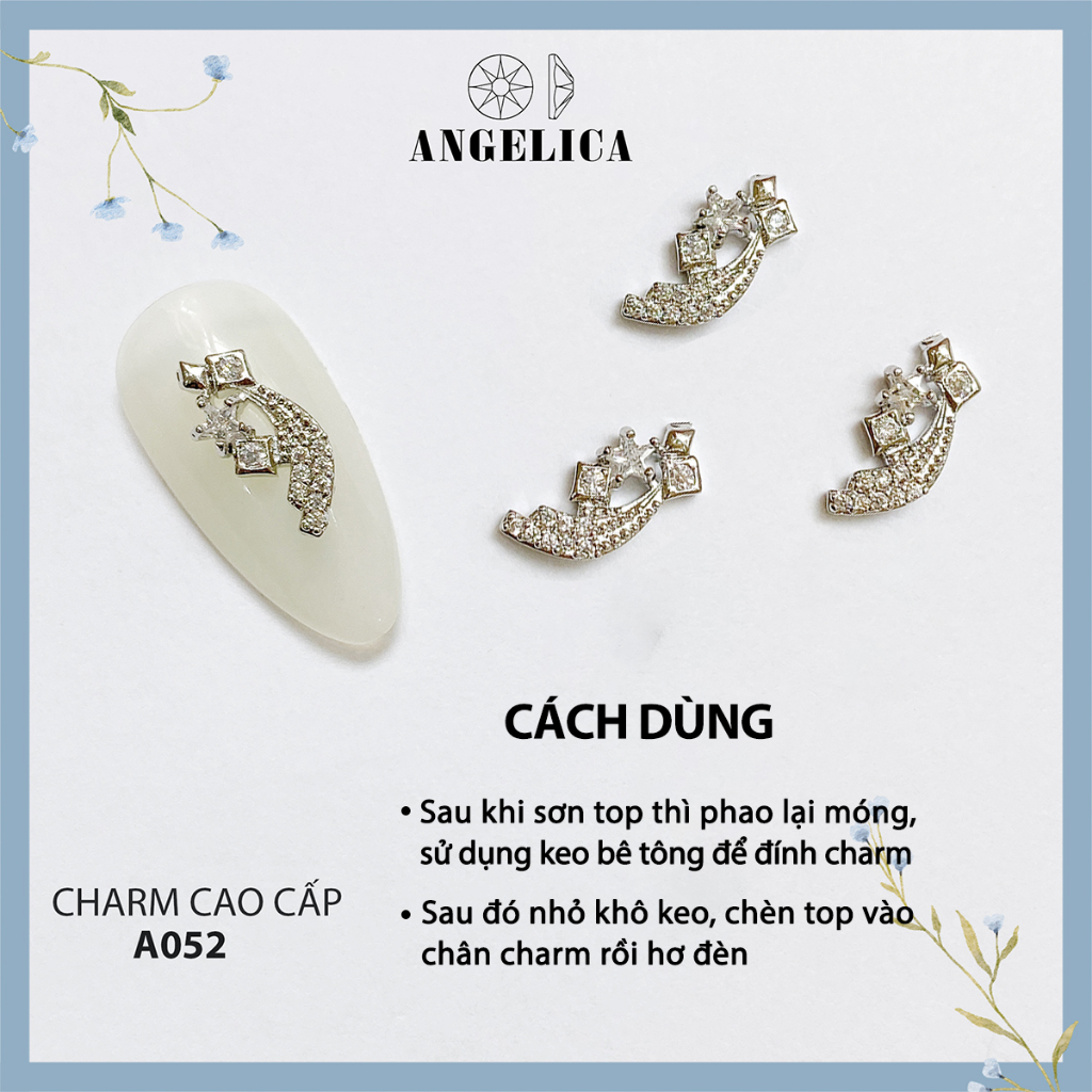 Charm nails chính hãng cao cấp siêu bền siêu sáng trang trí móng ANGELICA A