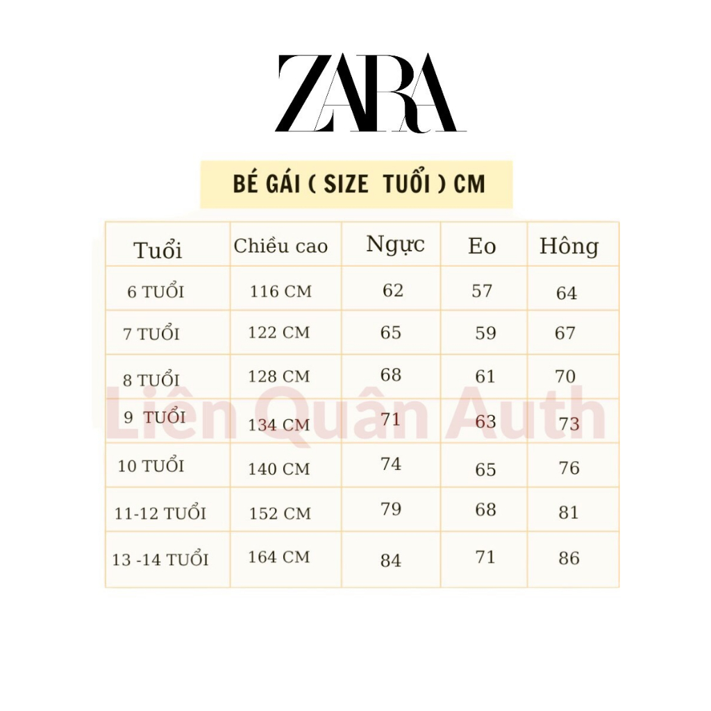 ÁO THUN BÉ GÁI ZARA - CẮT TAG , CHƯA MẶC- MỚI 100%