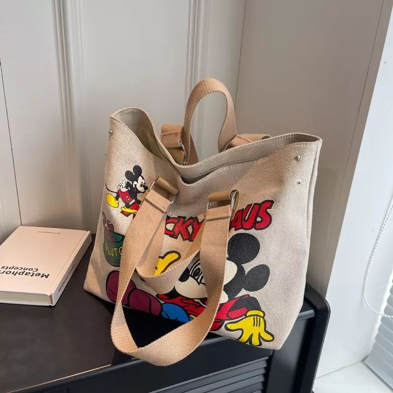 Túi xách mickey tote thời trang Hàn Quốc Túi đeo vải nữ đa năng