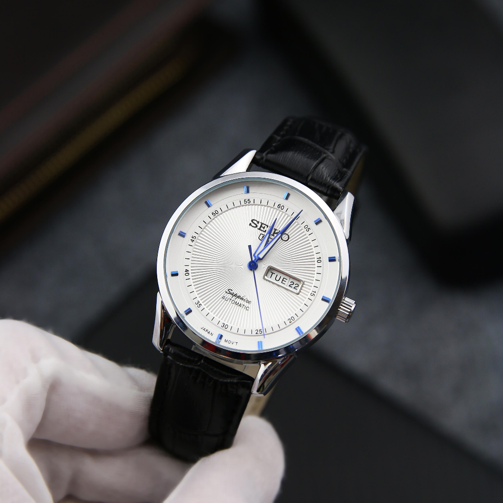 Đồng hồ nam Seiko 6888 Máy Pin Kim Trôi - Dây Da - Mặt Size 40mm Chống Nước, Chống Xước, Bảo Hành 12 Tháng
