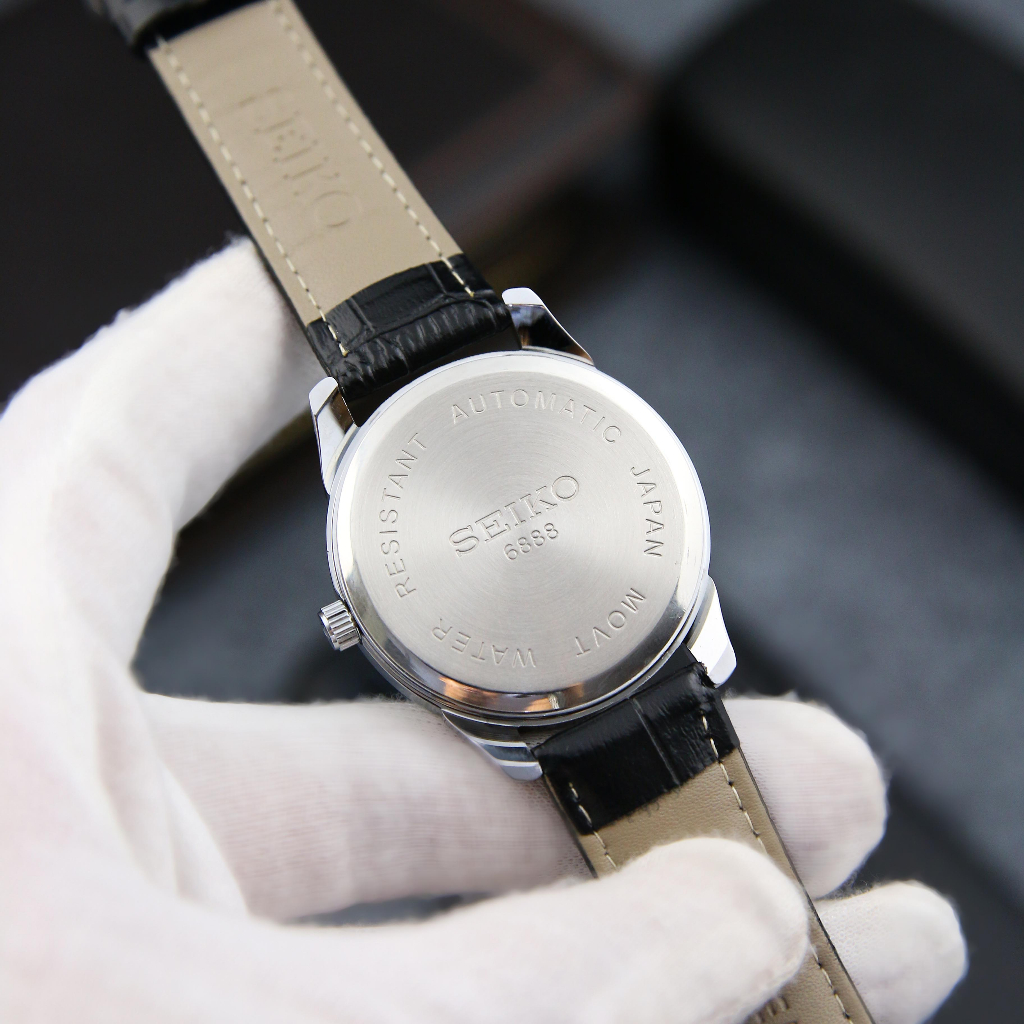Đồng hồ nam Seiko 6888 Máy Pin Kim Trôi - Dây Da - Mặt Size 40mm Chống Nước, Chống Xước, Bảo Hành 12 Tháng