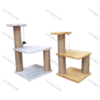 TRỤ CÀO MÓNG (CATTREE) CHO MÈO BẰNG GỖ, 3 TẦNG 100.123 - CÂY CÀO MÓNG CHO MÈO