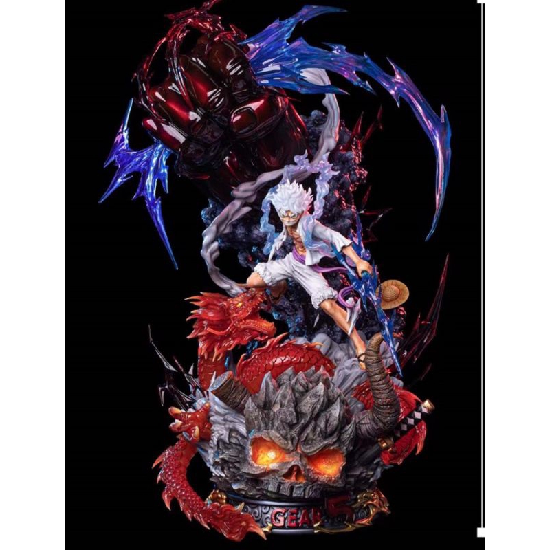 Mô hình Luffy gear 5 Nika 3 đầu thay thế