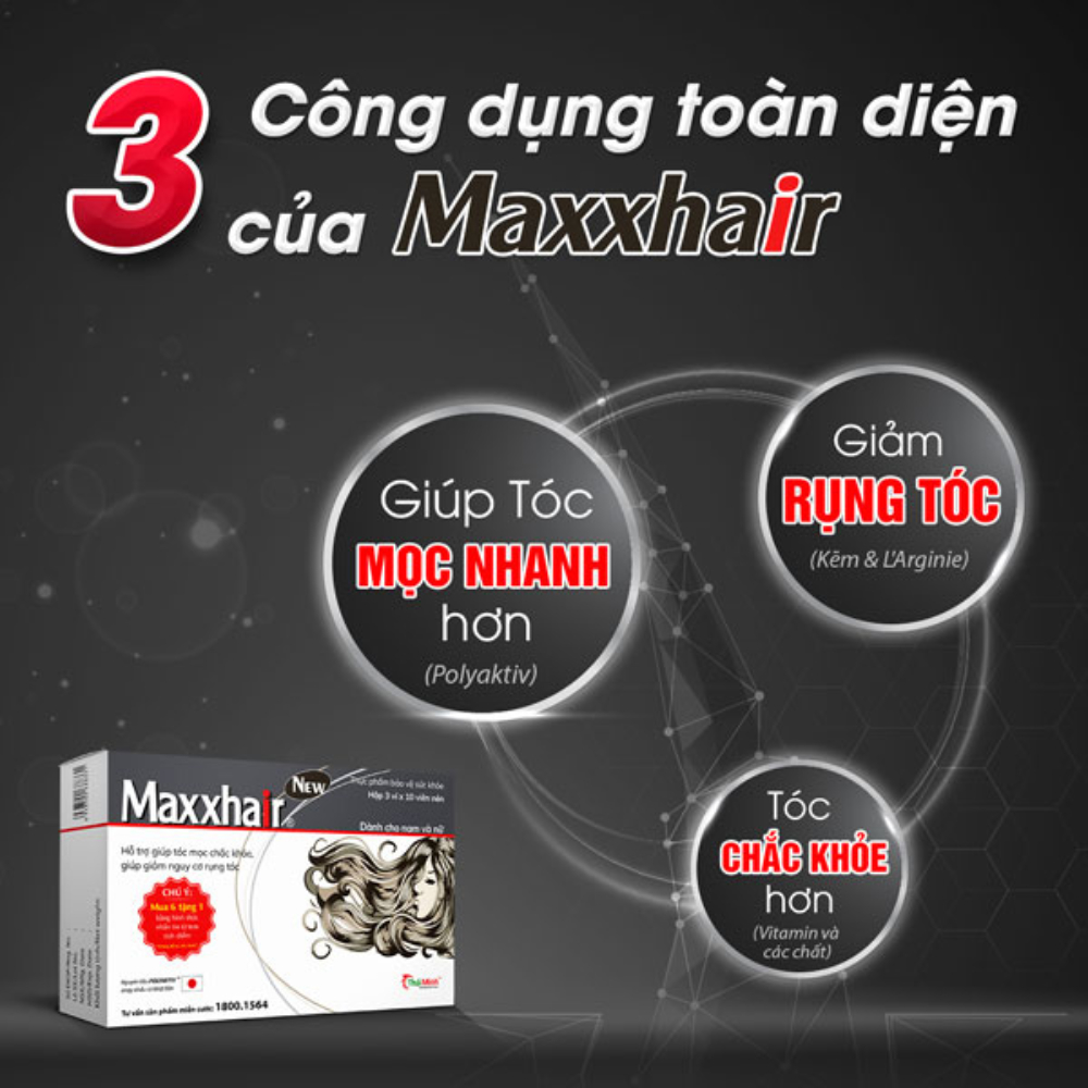 ✅  Maxxhair - Giúp Mọc Tóc Nhanh Và Ngăn Ngừa Rụng Tóc