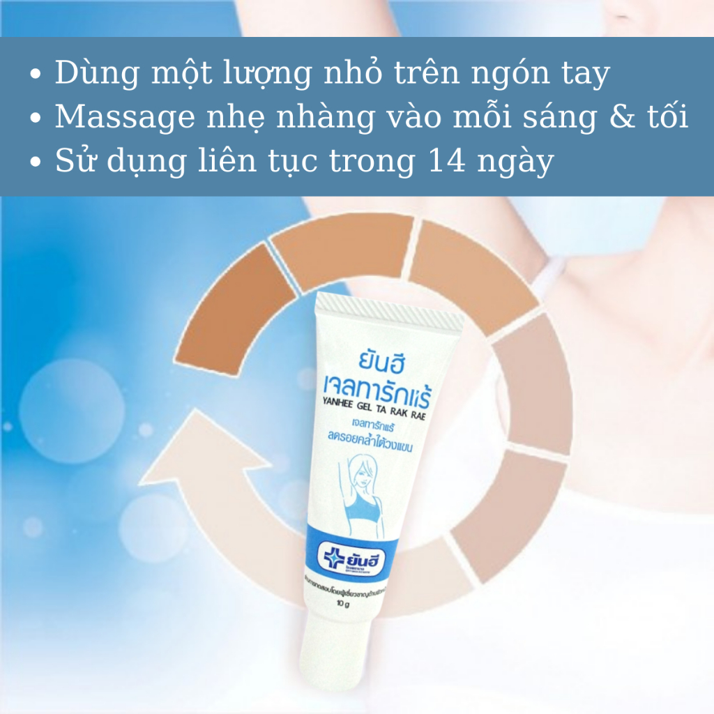 Gel giảm thâm nách, trắng nách Yanhee Ta Rak Rae giúp giảm quầng thâm dưới cánh tay, điều tiết và giảm thiểu mồ hôi 10g