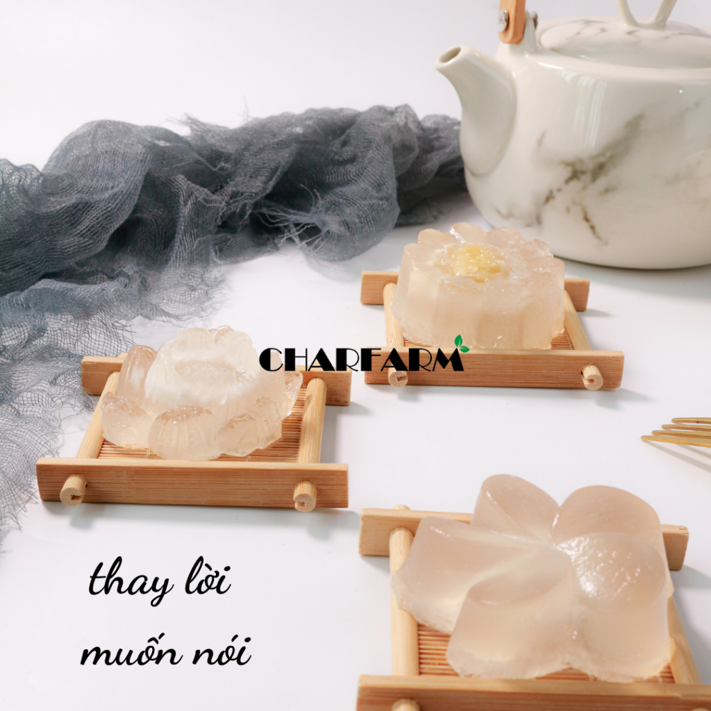 Set bột Trong veo làm bánh Charfarm 10 bánh Handmade