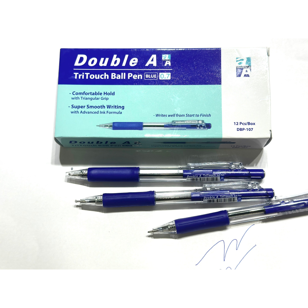 12c- Bút bi nét 0.7 DoubleA Tritouch Ball Pen Thái Lan