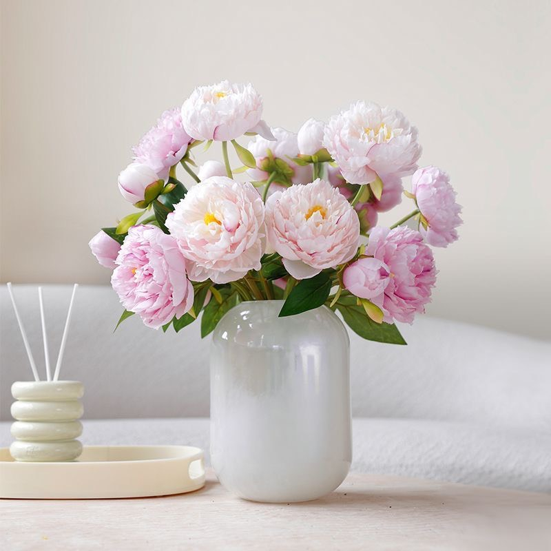 Hoa mẫu đơn phấn Grado decor trang trí phòng khách