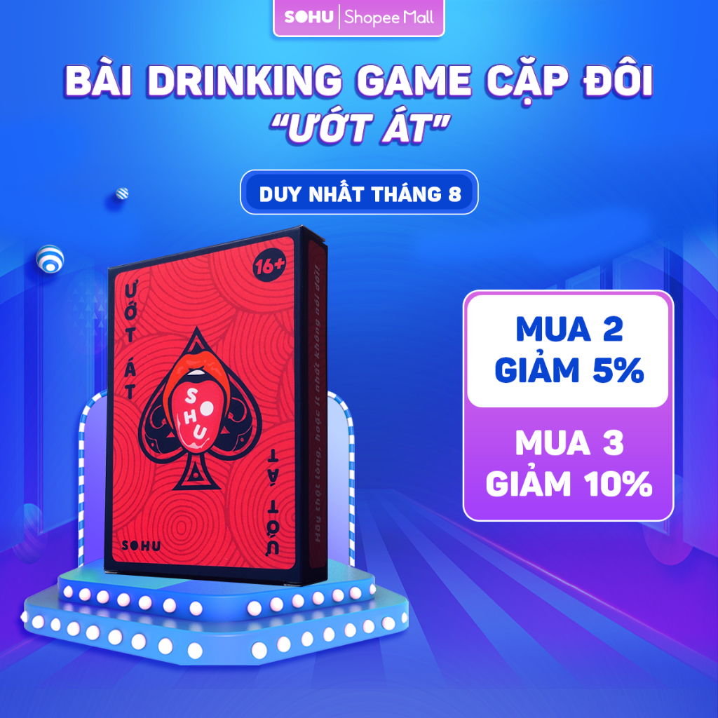 Bộ bài drinking game Ướt Át SOHU cho cặp đôi hẹn hò, đi chơi 42 lá