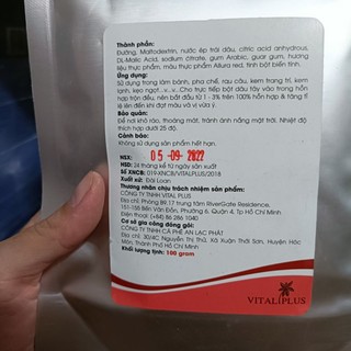 Bột Dâu Vital Plus gói 100gr