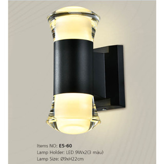 Đèn Tường Rọi 2 Đầu Trang Trí – Đèn Vách Hắt Tường, Đèn Cột Nội Thất Hiện Đại Trong Nhà Ngoài Trời