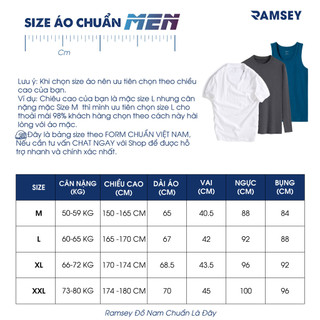 Áo Thun Ngắn Tay kiểu Basic Cho Nam Ramsey RSC202