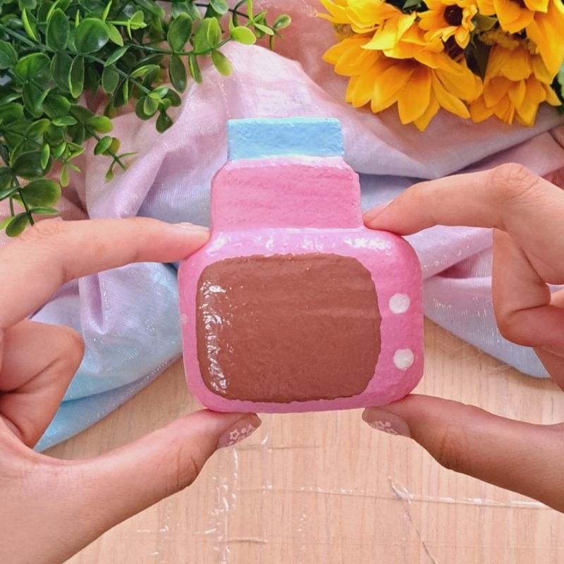 Squishy handmade MÁY ẢNH HÌNH GẤU tự làm siu cưng