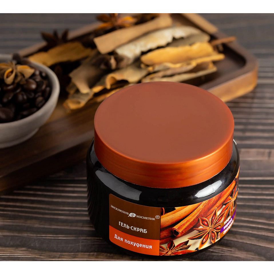 Tẩy tế bào chết toàn thân Exclusive Belarus chiết xuất quế hồi và cafe 380ml