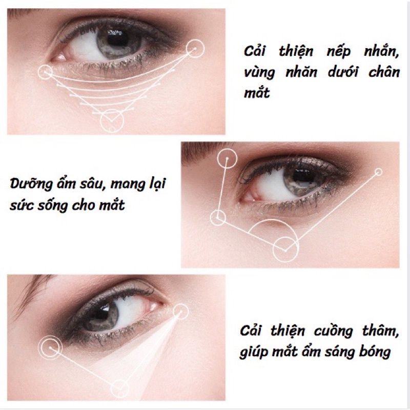 Kem dưỡng mắt Venzen/Veze 20g dưỡng ẩm giảm thâm sạm vùng mắt, Kem dưỡng ẩm mắt Venzen giảm thâm giam nhăn vùng mắt