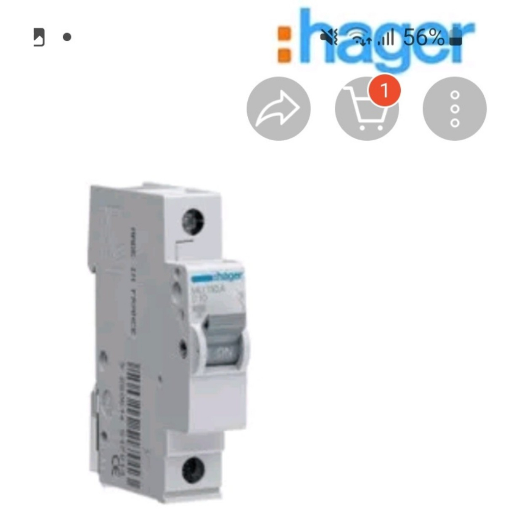 Át tép 1 cực Hager 1P- 10A - 20A - 32A - 40A -50A -63A :2 pha 16a-20a.-25a-32a