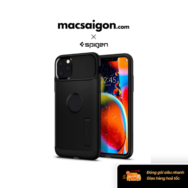 Ốp lưng iPhone 11 Pro Spigen Slim Armor - Màu đen
