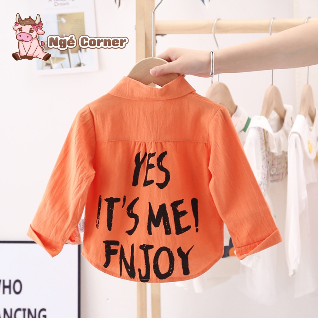 Áo Sơ Mi Dài Tay Cho Bé Trai Phong Cách Hàn Quốc Thời Trang Trẻ Em