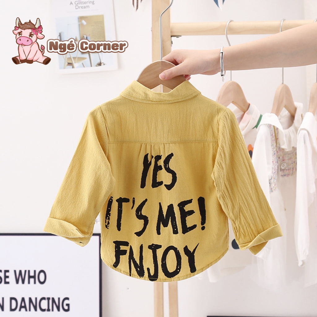 Áo Sơ Mi Dài Tay Cho Bé Trai Phong Cách Hàn Quốc Thời Trang Trẻ Em