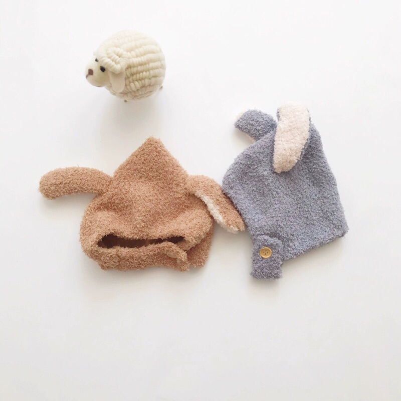 Mũ nón len lông cừu tai gấu cho bé 6-36 tháng ấm áp