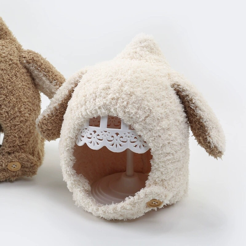 Mũ nón len lông cừu tai gấu cho bé 6-36 tháng ấm áp