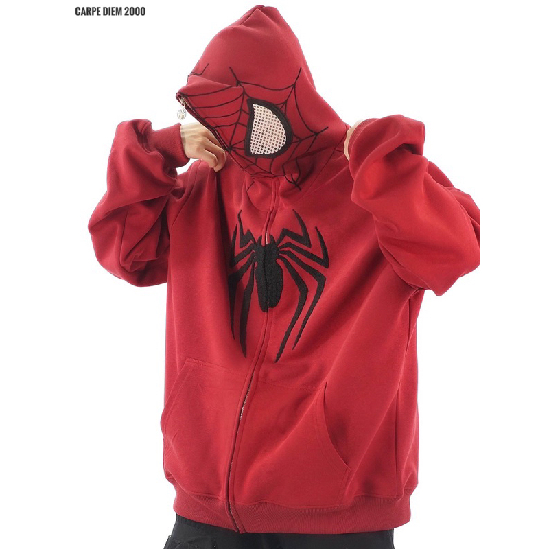 Spid3r-Man Full Zip Hoodie - Có nhiều màu. Áo khoác hoodie zip khoá kéo kín mặt cosplay người nhện spider man.