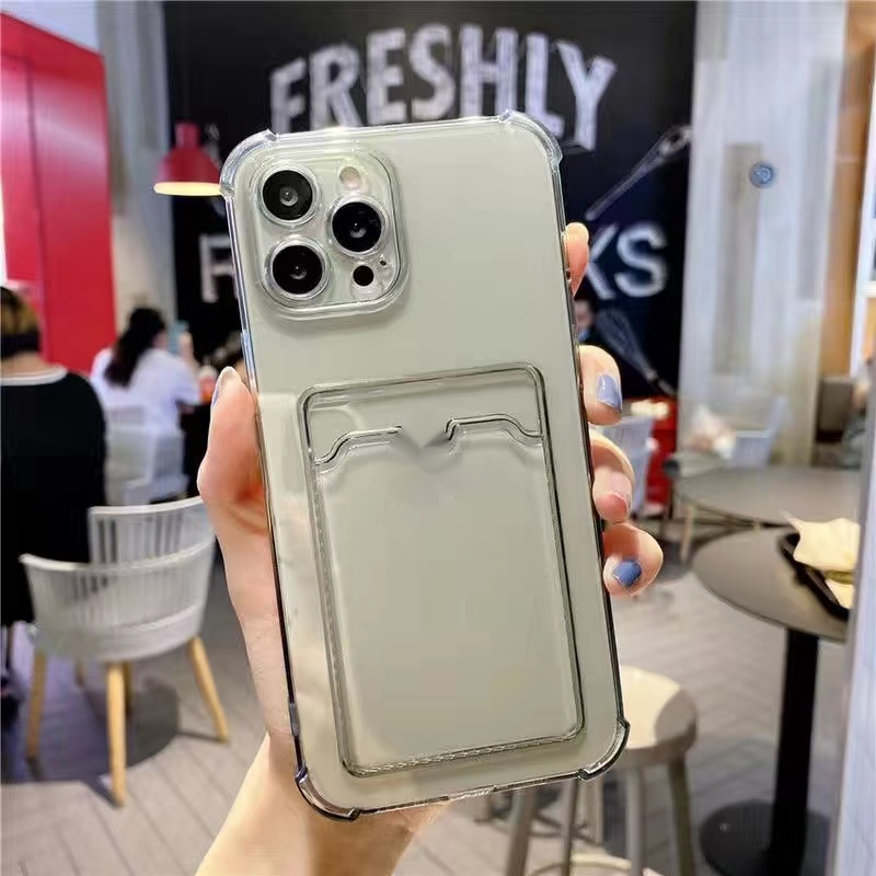Ốp chống bẩn trong suốt chống sốc lưng túi ví đựng cài thẻ atm ảnh iphone 11 pro max 12 13 14 pro max 7 plus x xs max xr