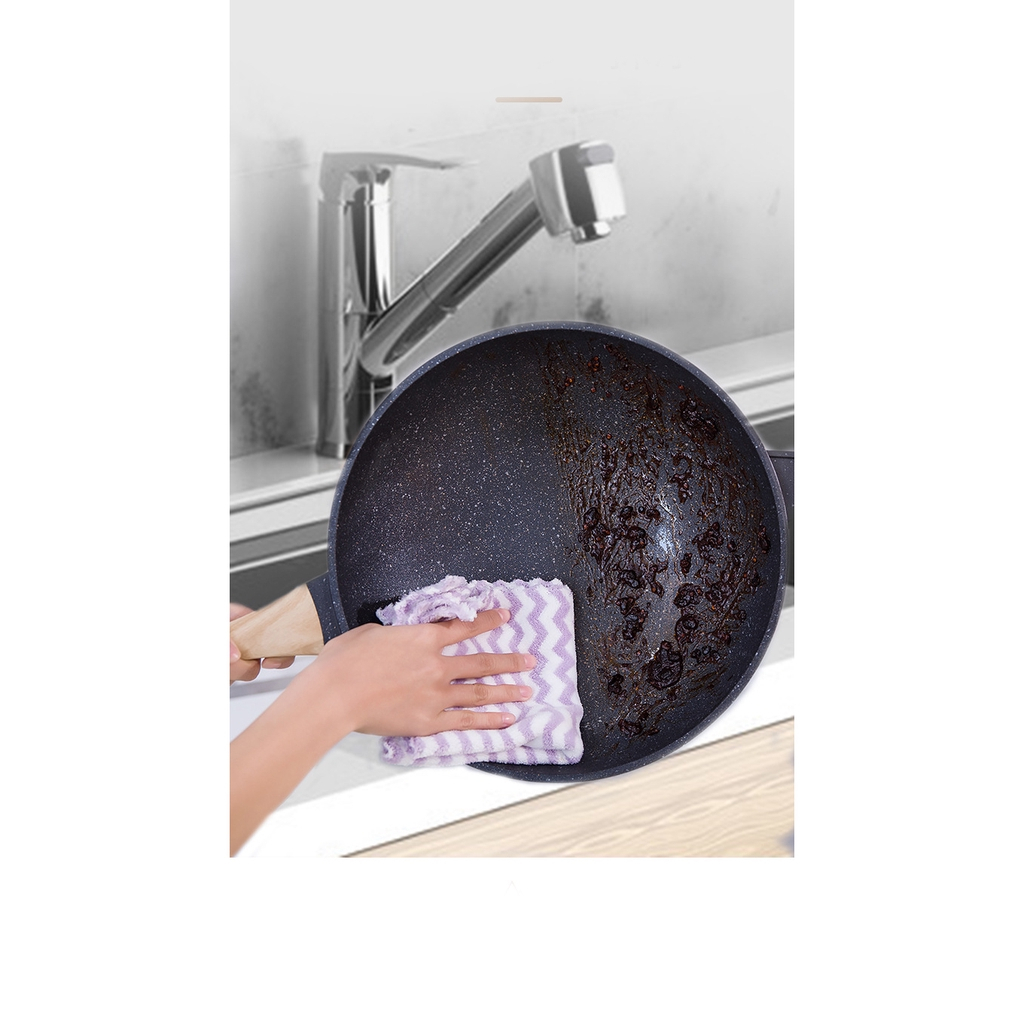 Khăn lau KẺ SỌC đa năng, khăn lau tay, lau sữa đổ, lau nhà bếp siêu thấm 2 mặt kháng khuẩn 3 màu