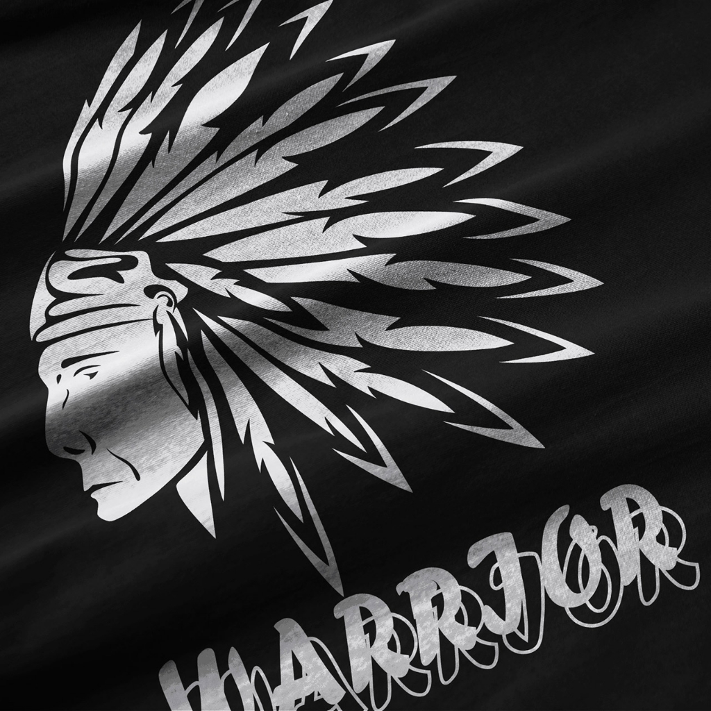 Áo Phông Nam Tay Ngắn  KATUSCO Họa Tiết Warrior Skull A2294, Thun Cotton 100% 2 Chiều, Thiết Kế Trẻ Trung, Cá Tính