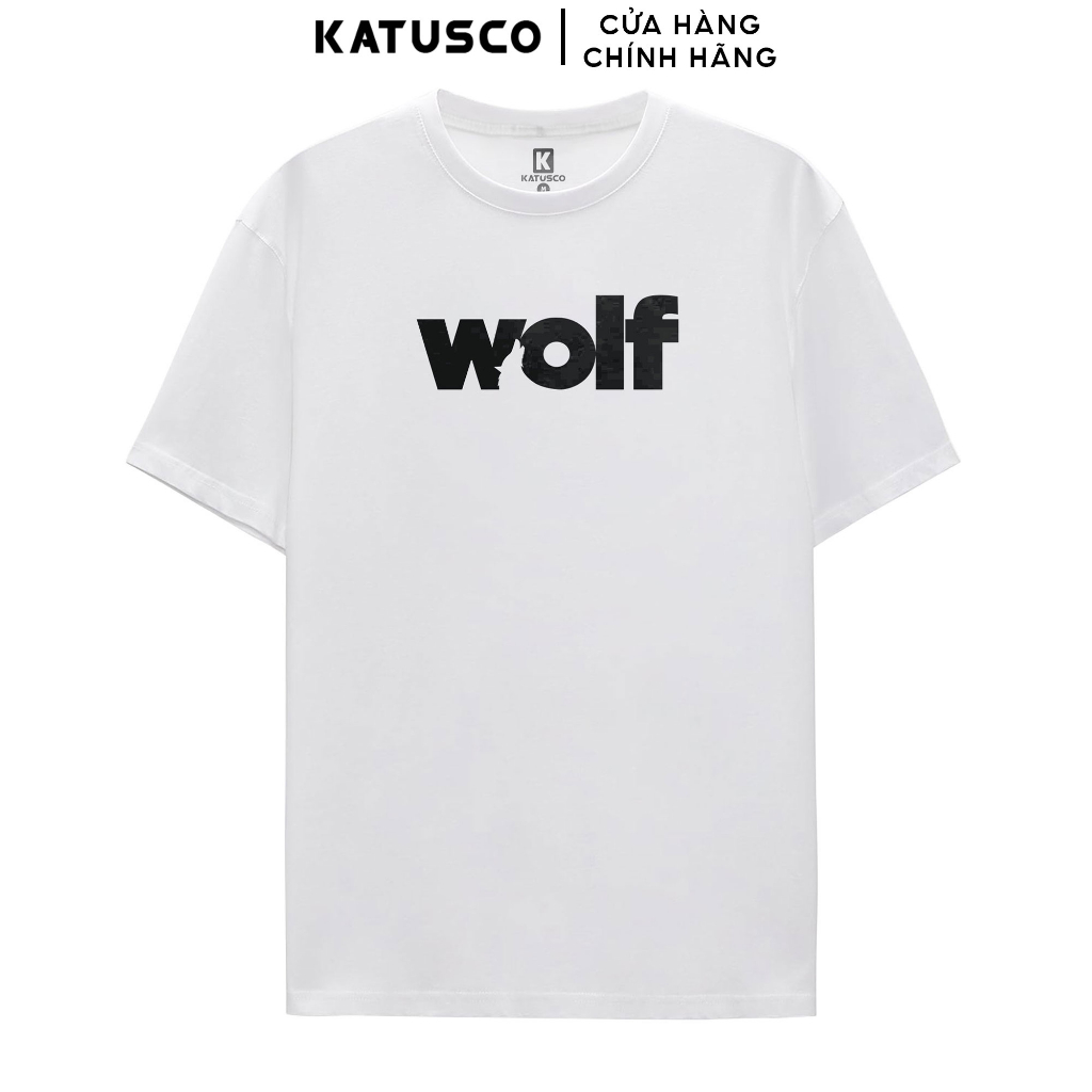 Áo Phông Nam Cổ Tròn Wolf Icon KATUSCO A2292, Thun Cotton 100% 2 Chiều, Thiết Kế Trẻ Trung, Cá Tính