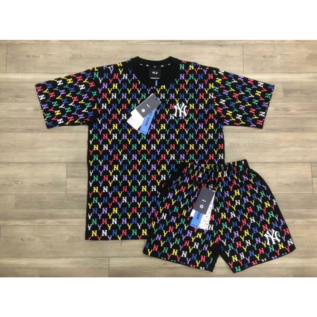 SET BỘ MLB MONOGRAM UNISEX NAM NỮ COTTON